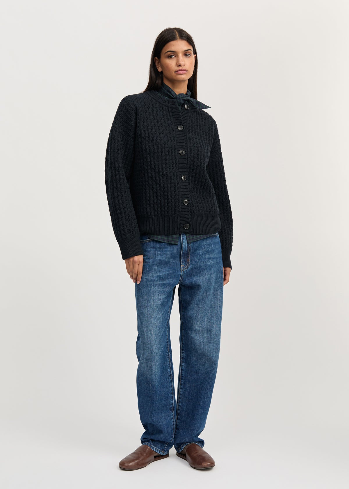 Elan Cardigan - Black Navy