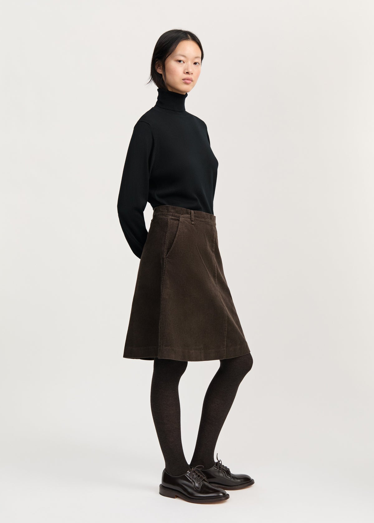 Estelle Skirt Short Corduroy - Smokey Brown