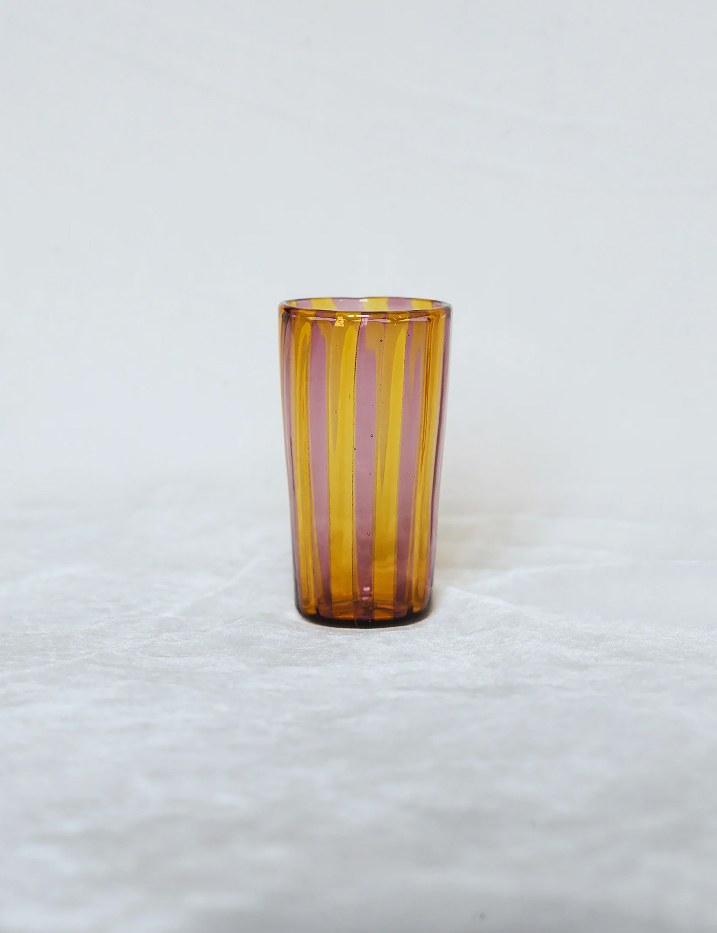 Augusta Glass Small - Mustard/Amethyst