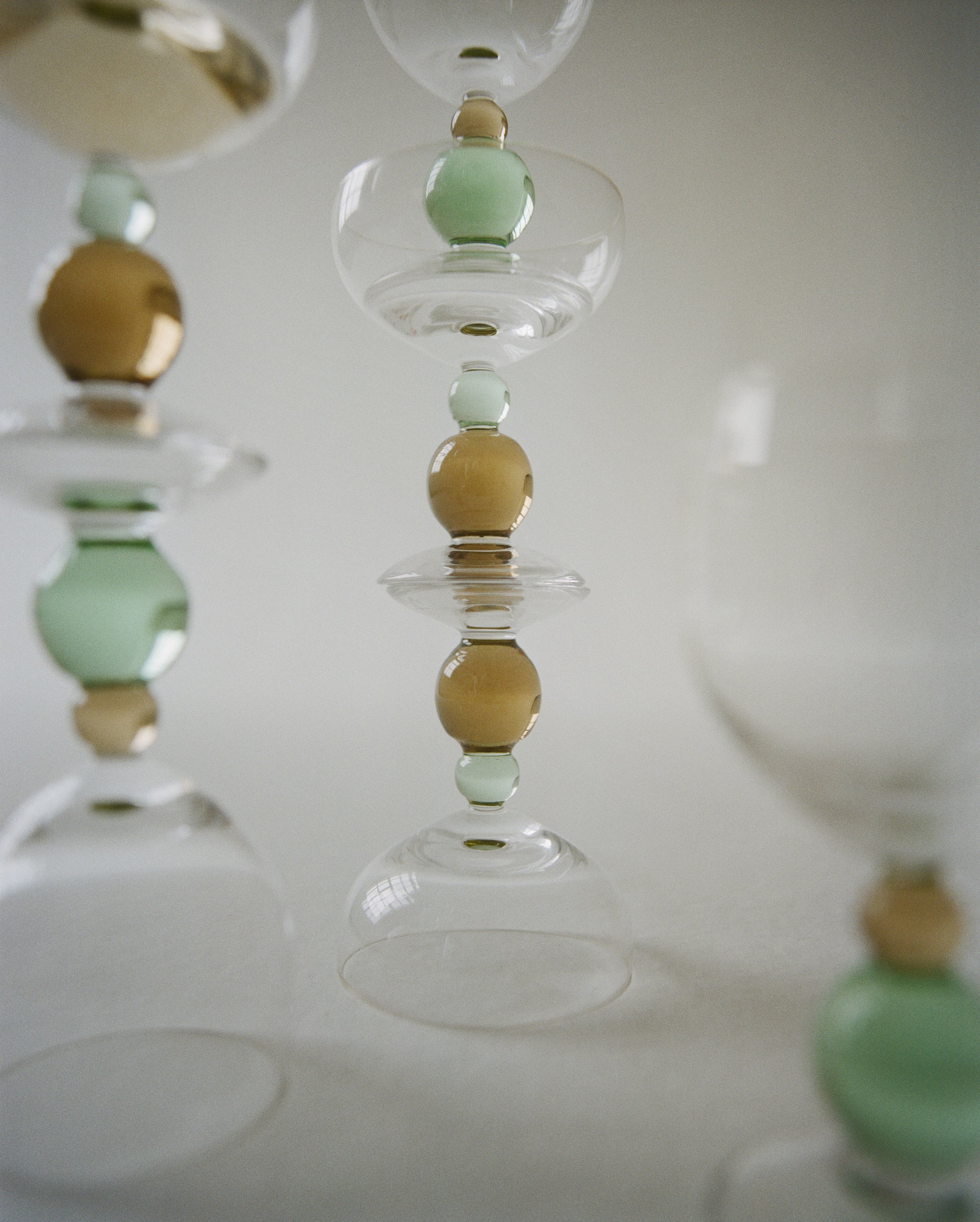 Noam Champagne Glass - Jade/Hazel