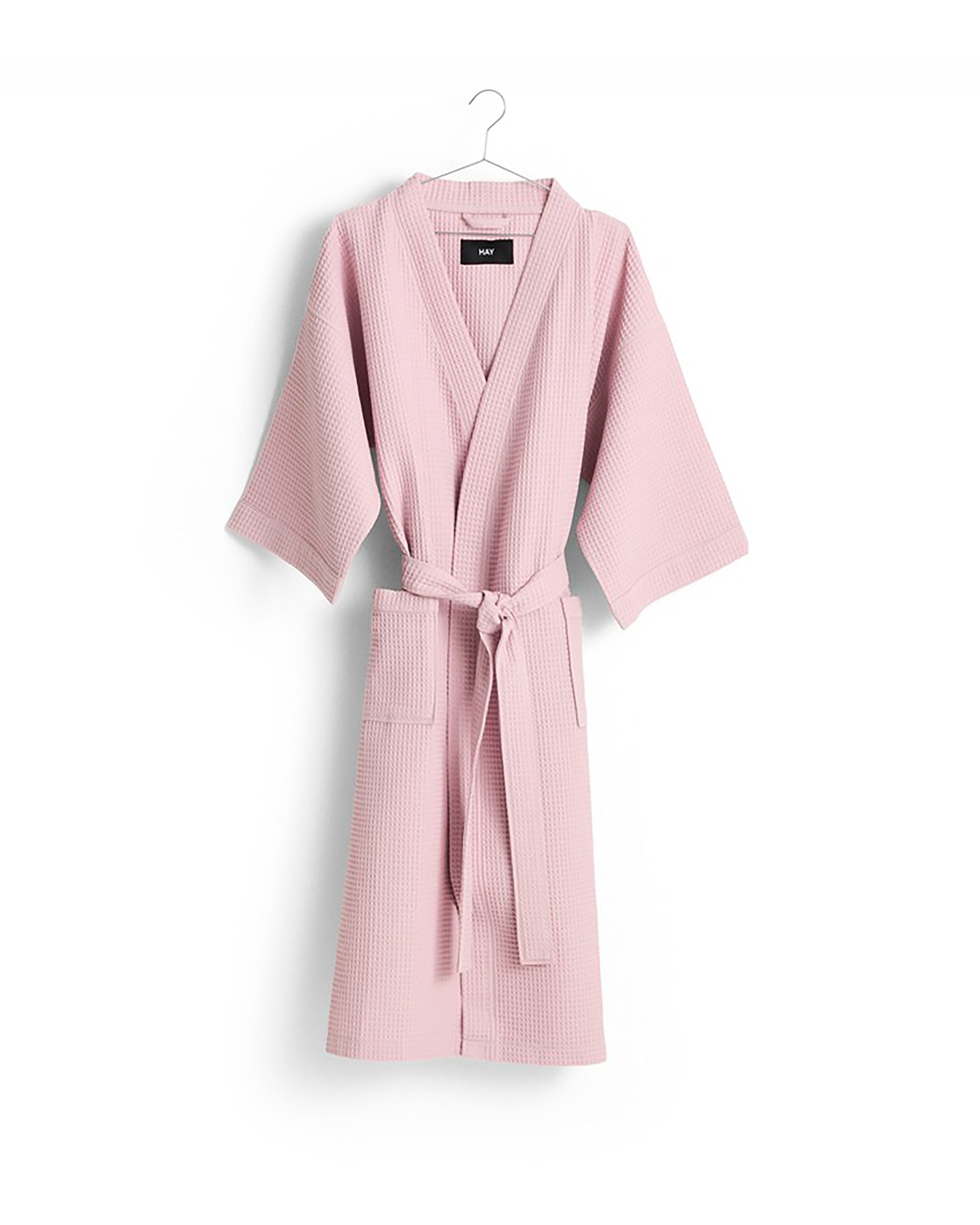 Waffle Bathrobe - Cool Pink