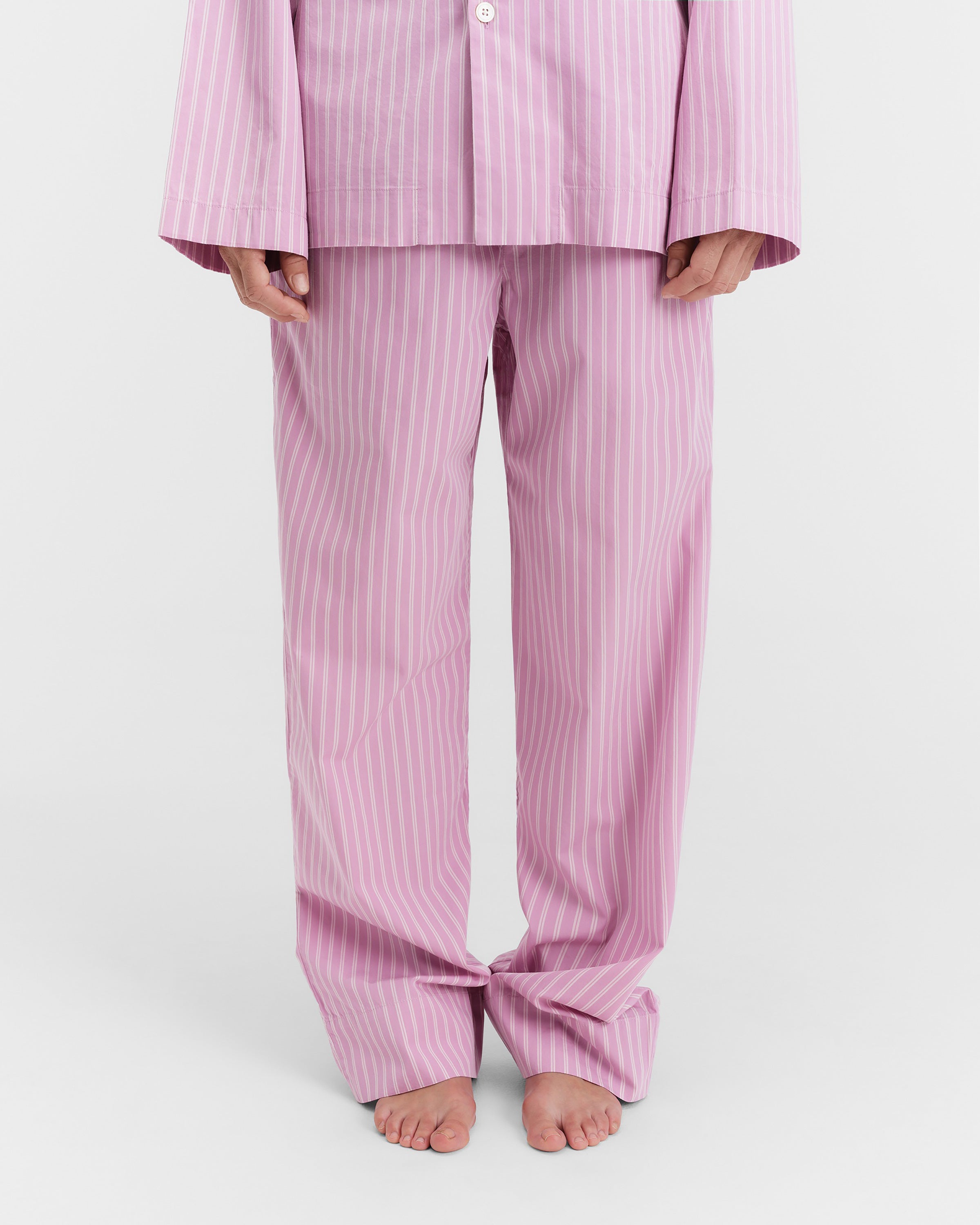Poplin Pants - Purple Pink Stripes