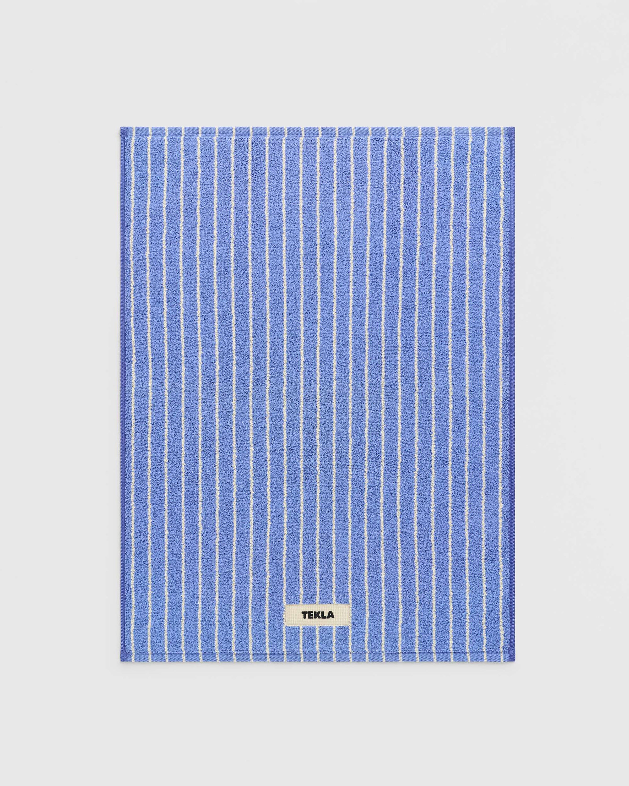 Terry Bath Mat 70X50 - Clear Blue Stripes