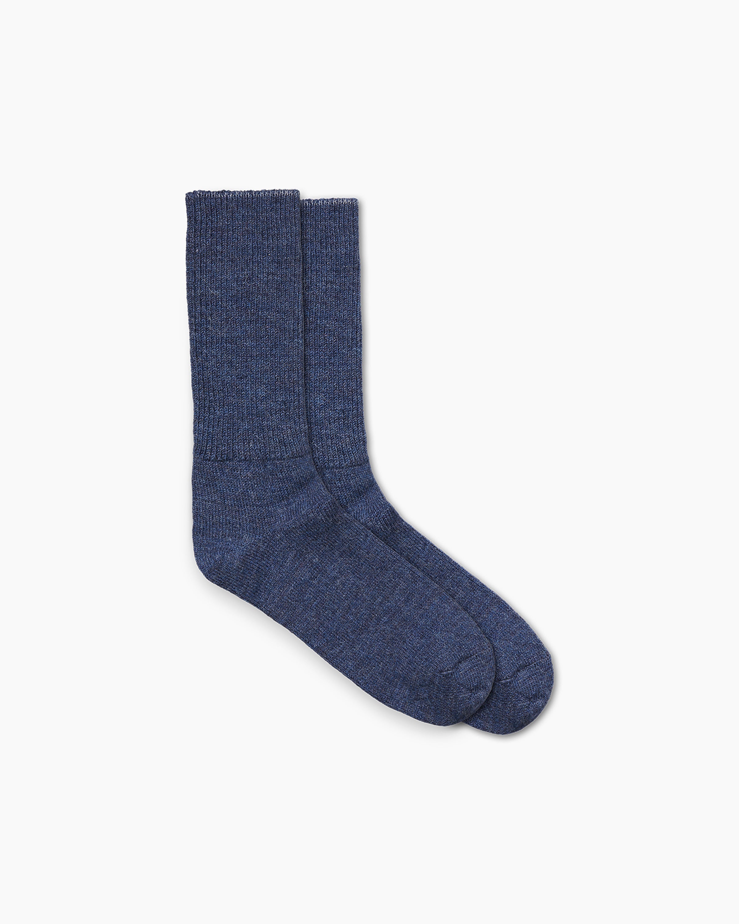Alpaca Wool Bed Socks - Blue