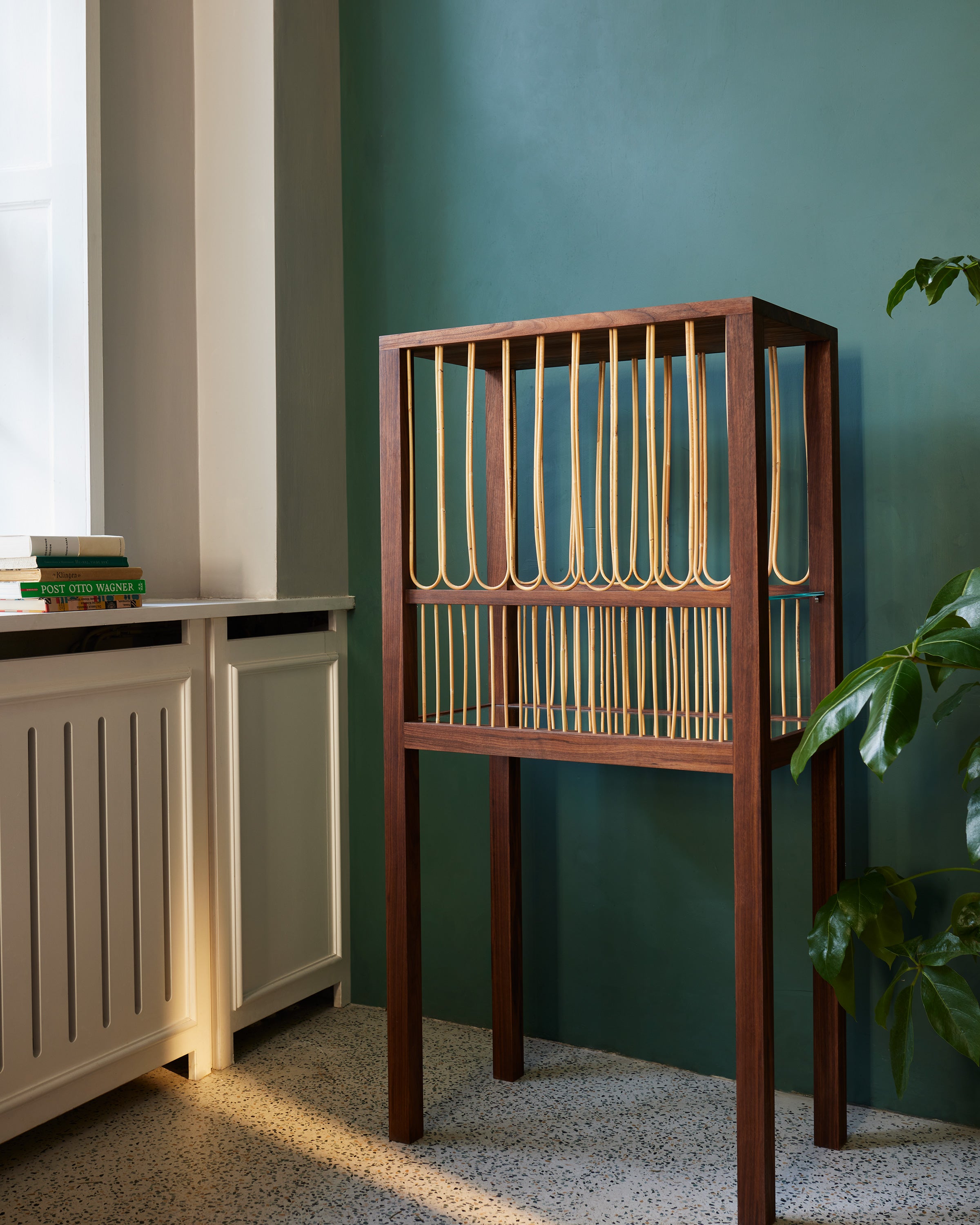 Rattan Cabinet - Walnut