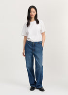 Carlo Midwaist Wide Jeans - Worn Blue