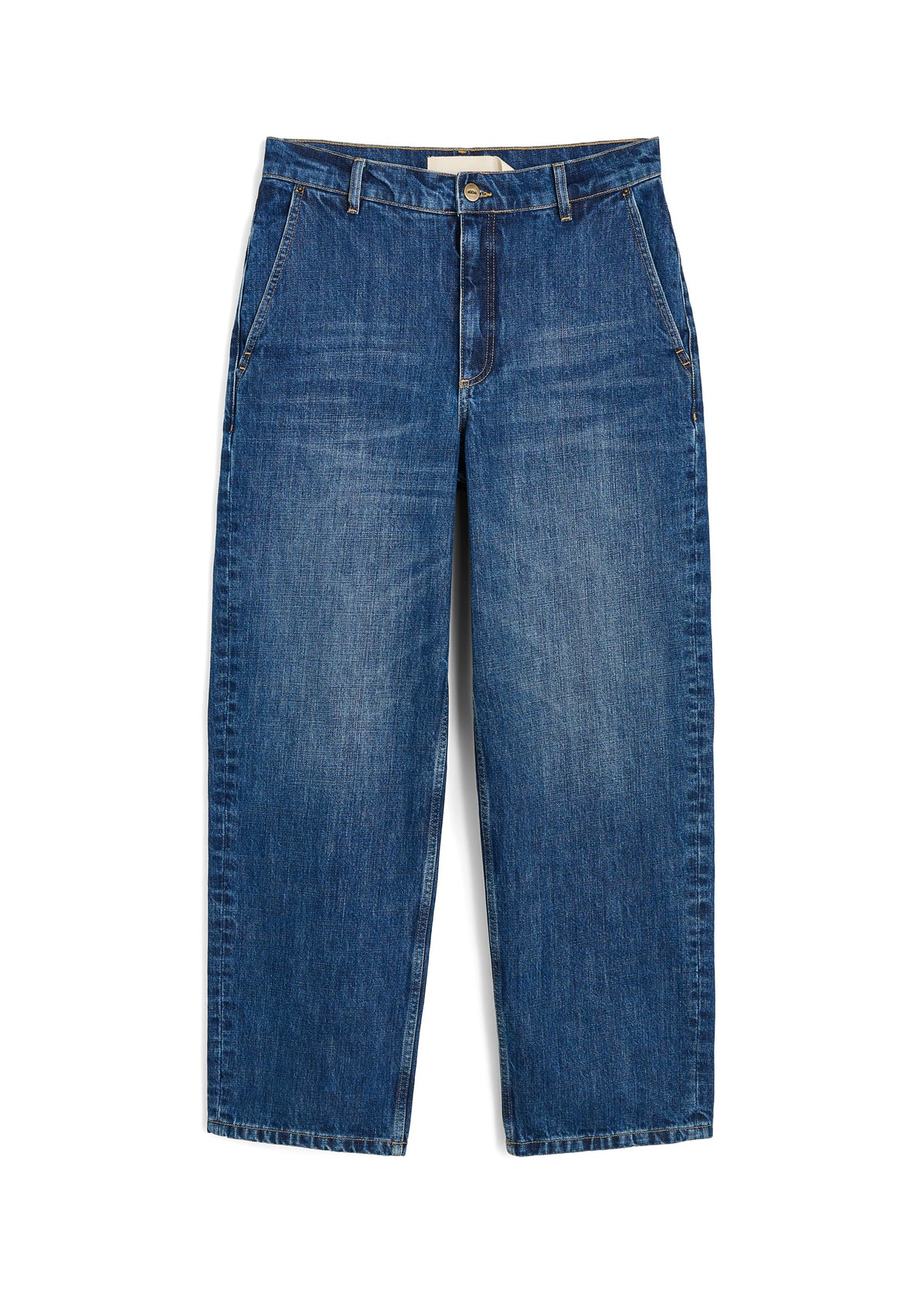 Carlo Midwaist Wide Jeans - Worn Blue