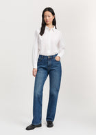 Cooper Highwaist Straight Jeans - Worn Blue