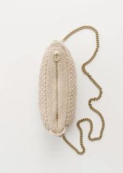 Helen Chain Classic Clutch - Wheat
