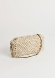 Helen Chain Classic Clutch - Wheat