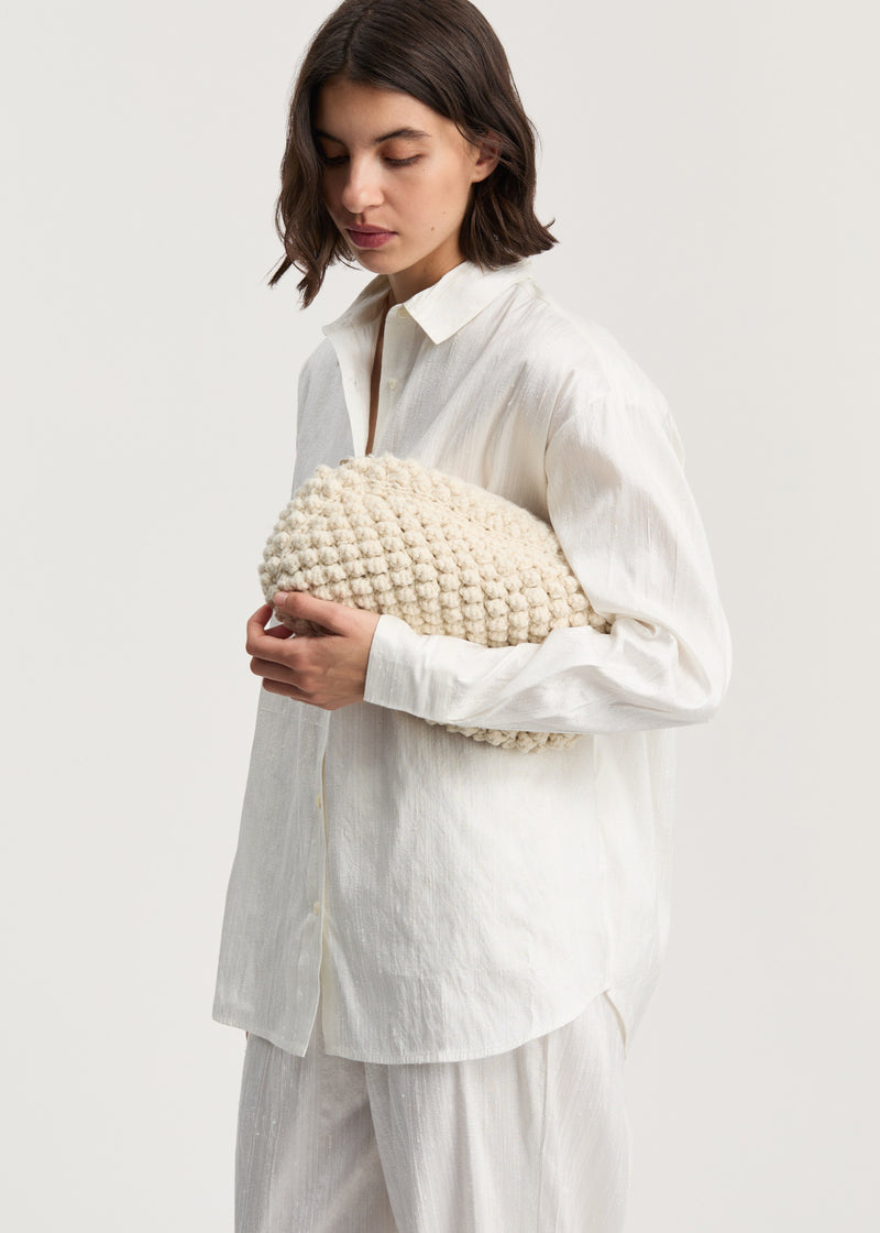 Linn Clutch - Pure Ecru