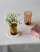Augusta Glass Small - Mustard/Amethyst