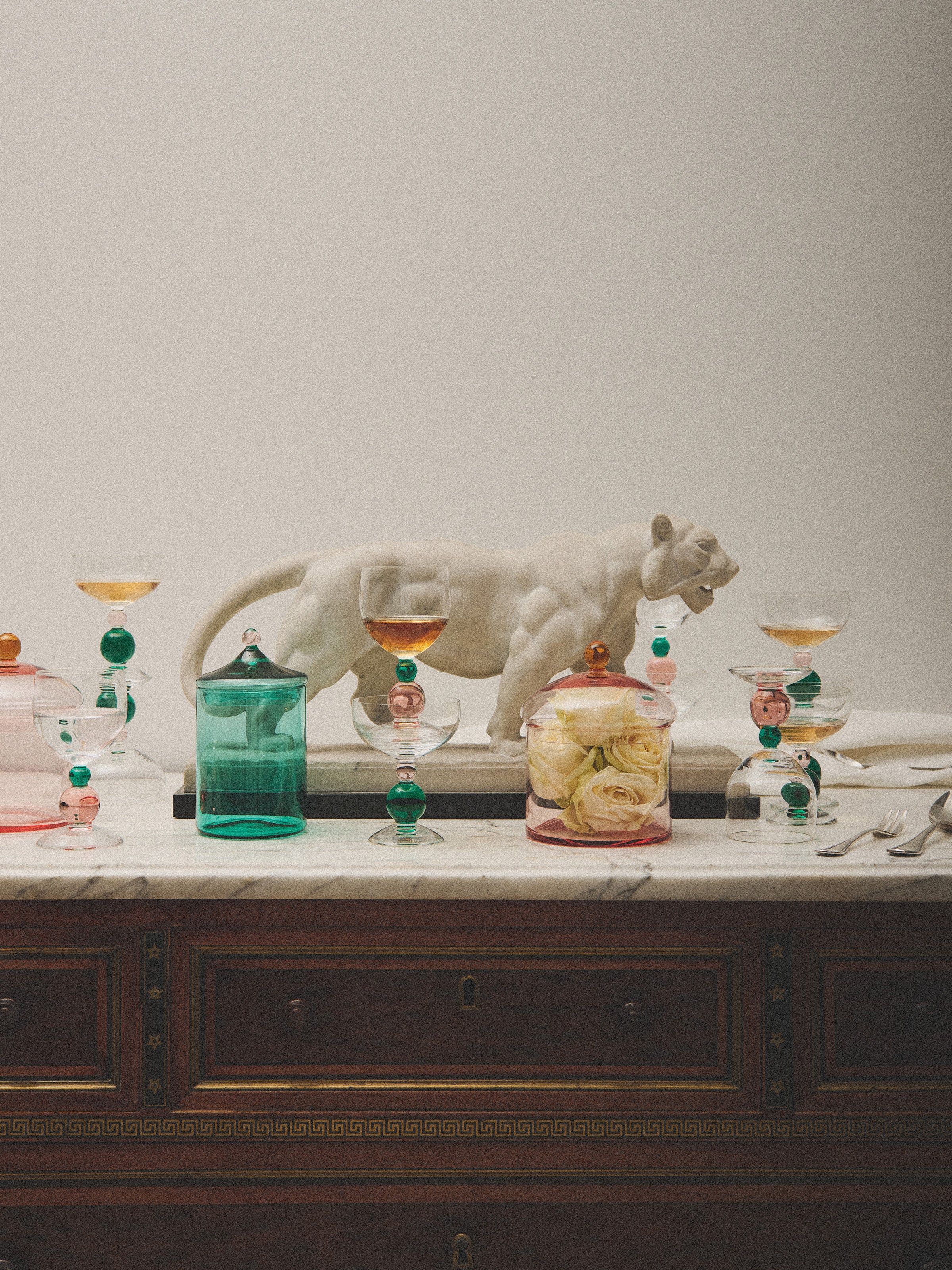 Noam Champagne Glass - Jade/Hazel