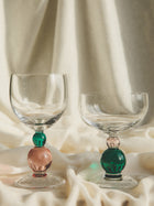 Noam Wine Glass - Emerald/Rose