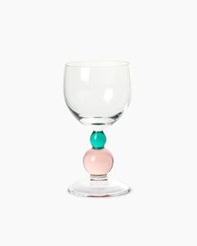 Noam Wine Glass - Emerald/Rose
