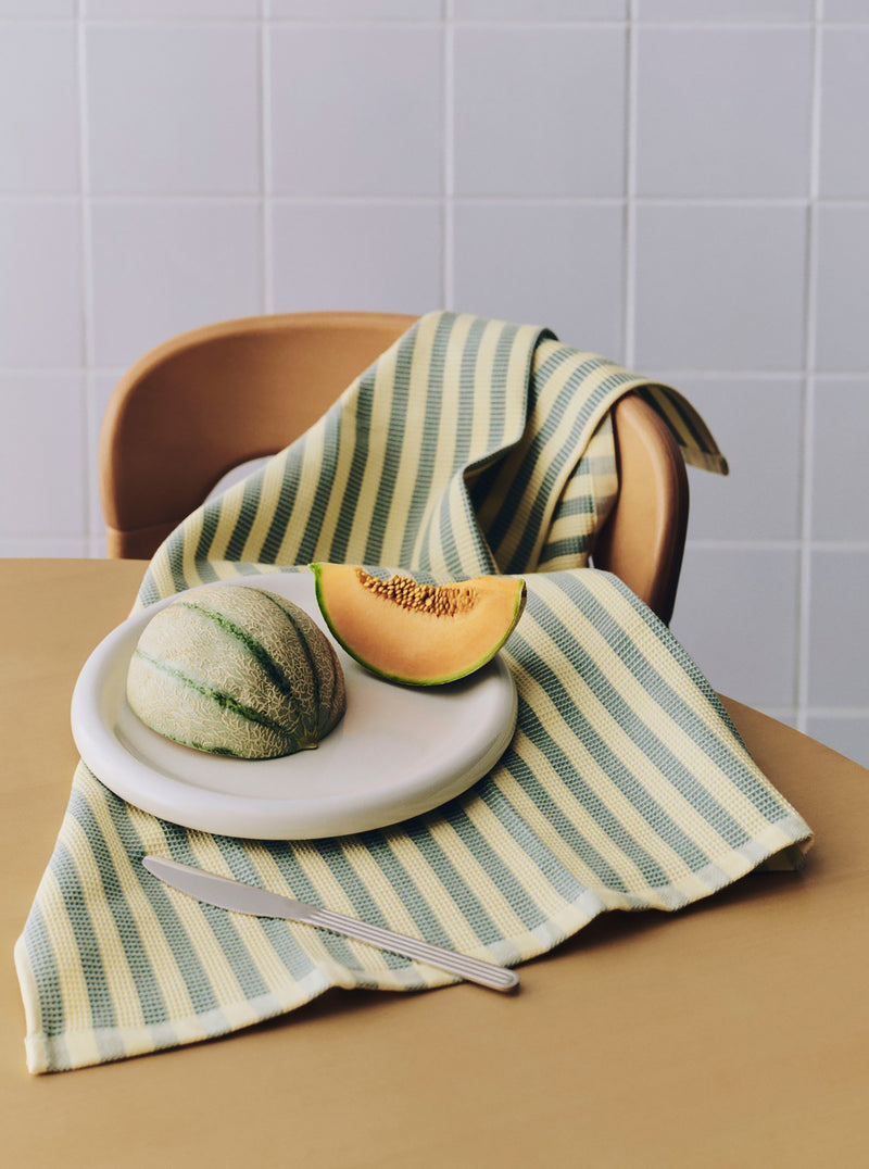 Canteen Tea Towel - Green and Yellow