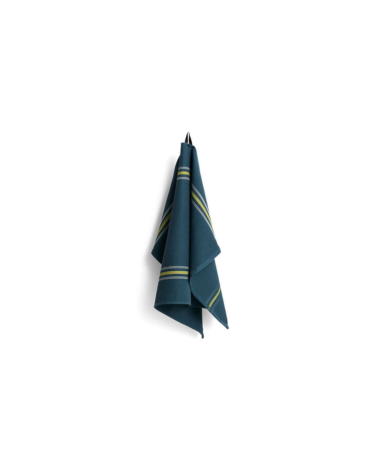 Canteen Tea Towel - Green and Yellow Block Stripe