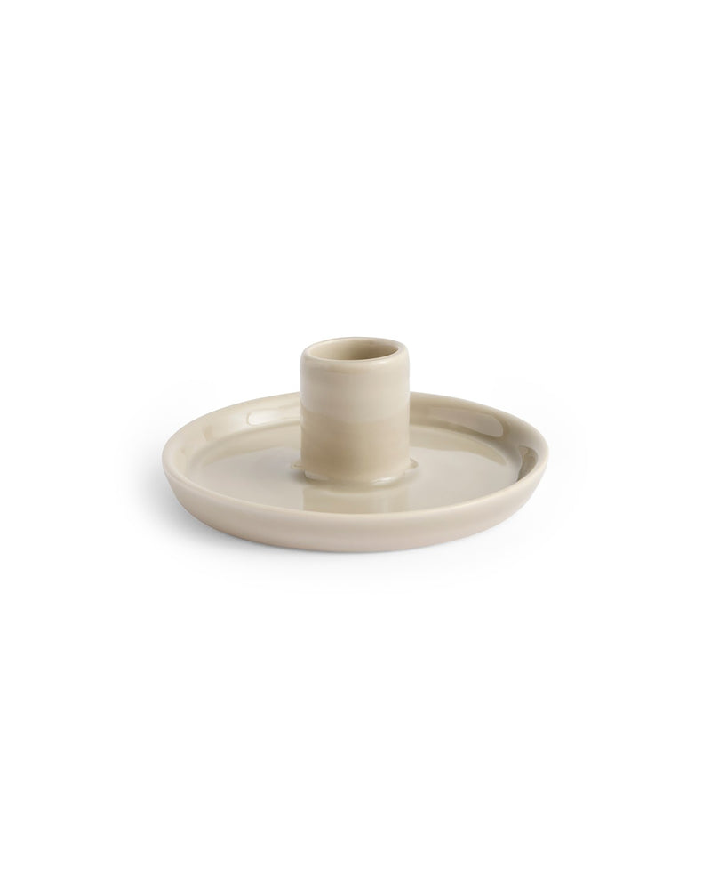 Disc Candleholder - Small Warm Grey