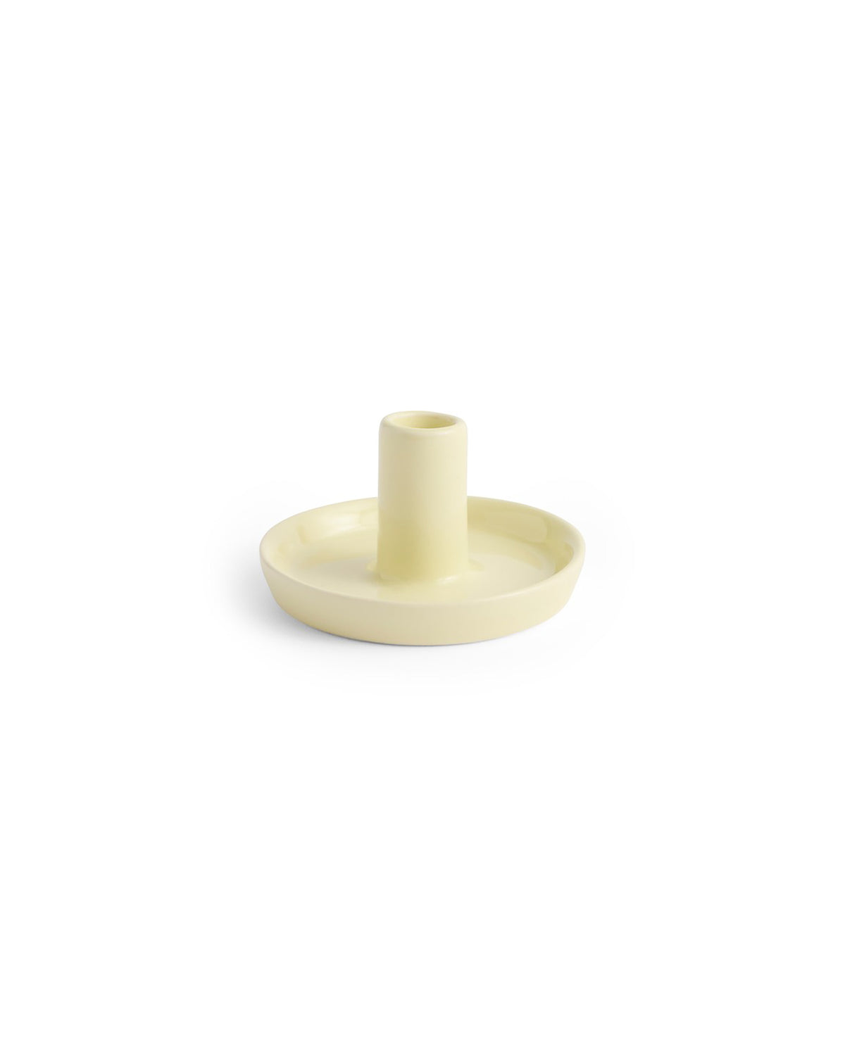 Disc Candleholder - X-Small Slim Lime White