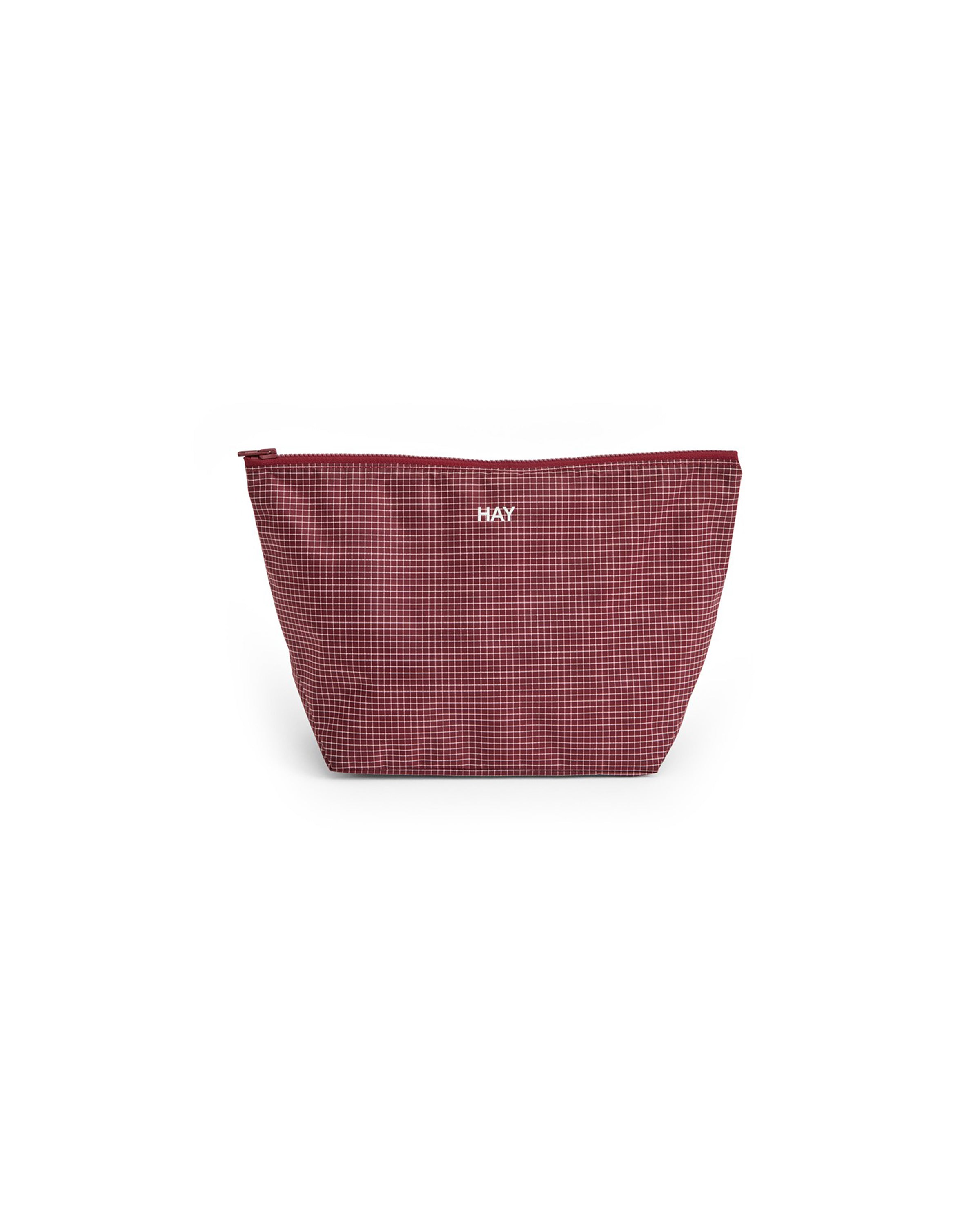 Grid Pouch - Medium - Burgundy