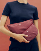 Grid Pouch - Small - Burgundy
