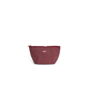 Grid Pouch - Small - Burgundy