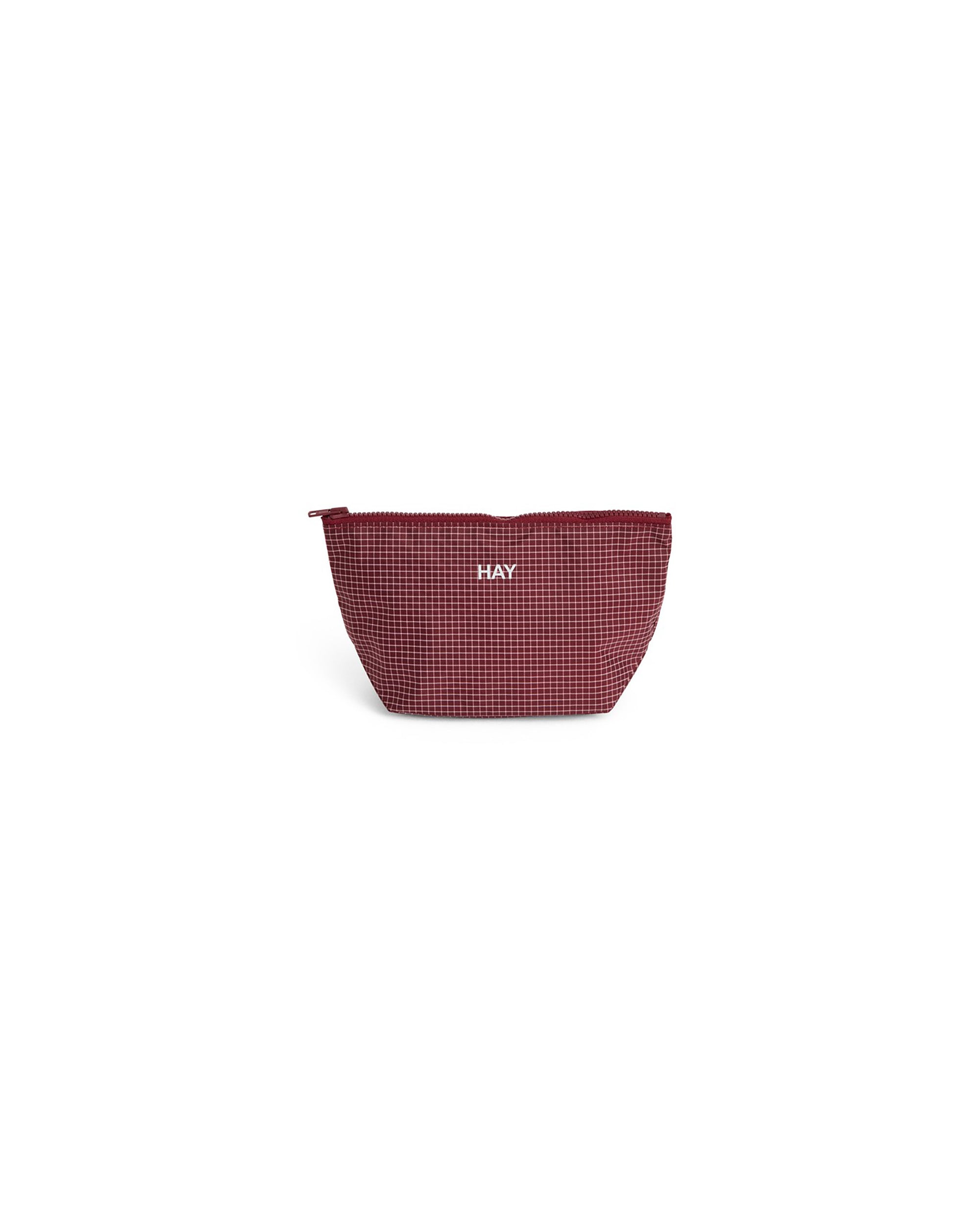 Grid Pouch - Small - Burgundy
