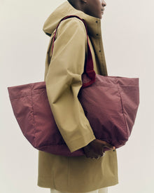 Grid Weekend Bag - Large - Burgundy