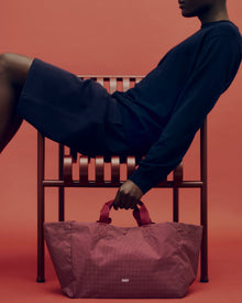 Grid Weekend Bag - Medium - Burgundy