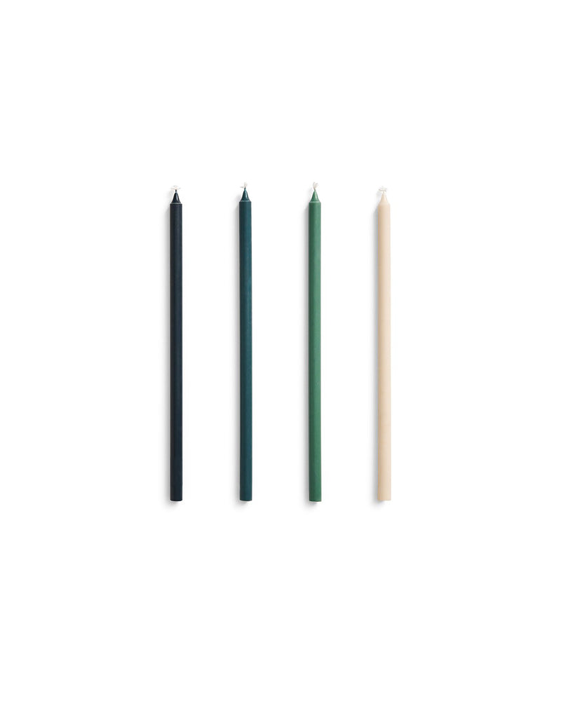 Slim Candle - Green and Dark Green