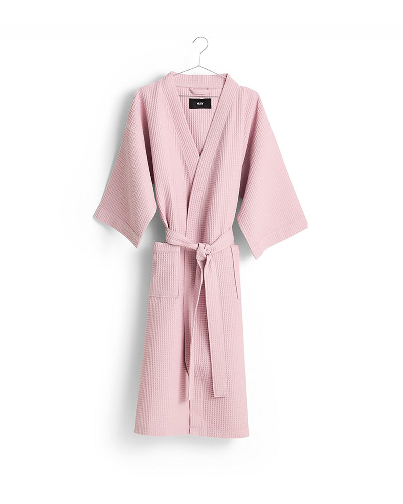 Waffle Bathrobe - Cool Pink