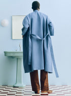 Waffle Bathrobe - Dusty Blue