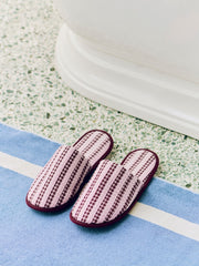 Waffle Slippers - Stripe Cool Pink