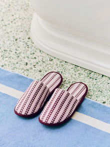 Waffle Slippers - Stripe Cool Pink