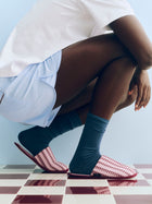 Waffle Slippers - Stripe Cool Pink