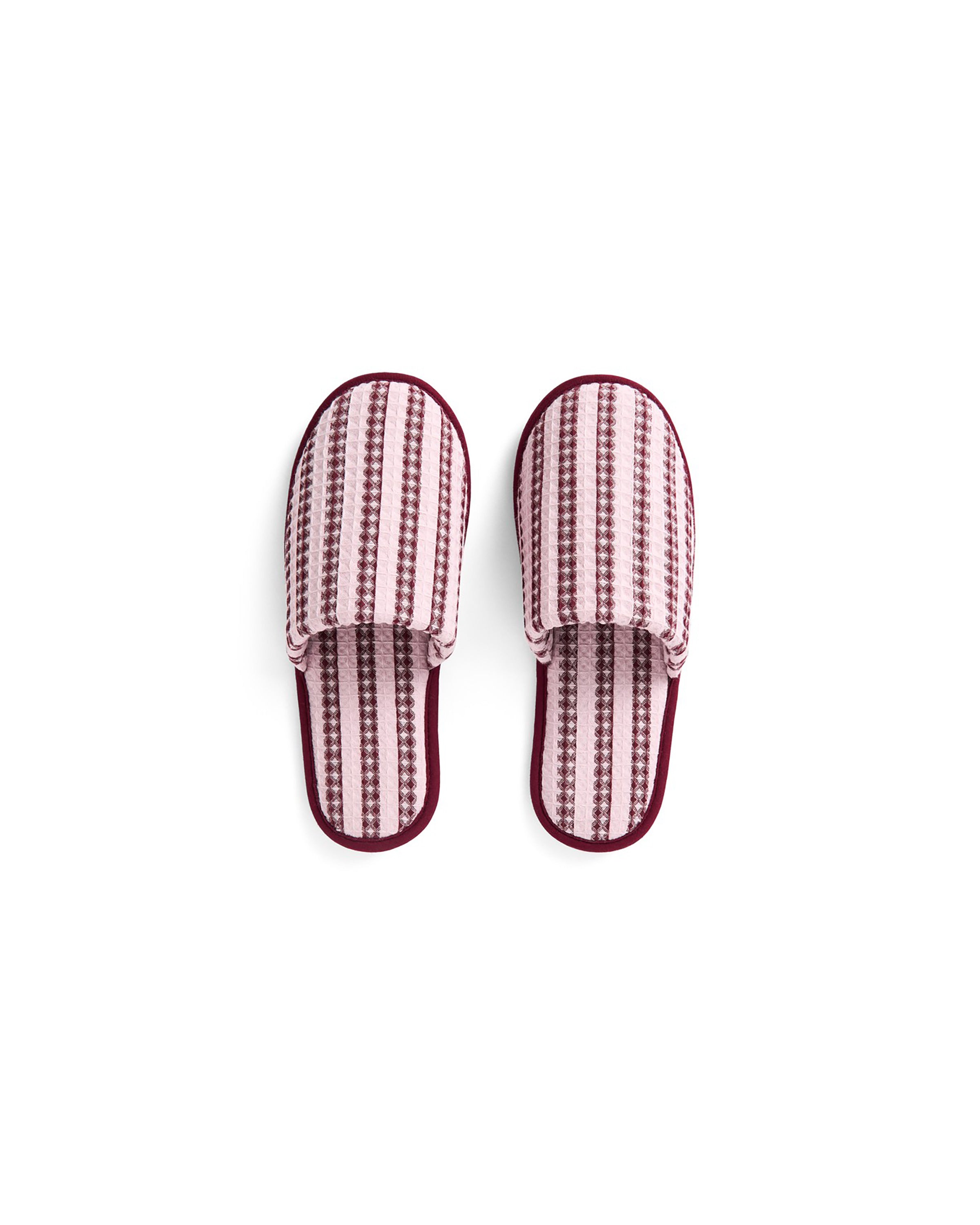 Waffle Slippers - Stripe Cool Pink