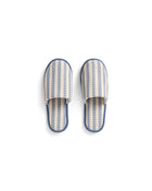 Waffle Slippers - Stripe Dusty Blue