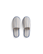 Waffle Slippers - Stripe Dusty Blue
