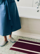 Waffle Slippers - Stripe Dusty Blue