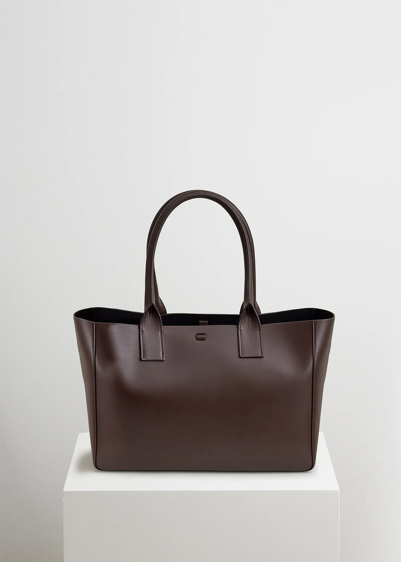 Filippo Work Bag - Dark Brown Vitello