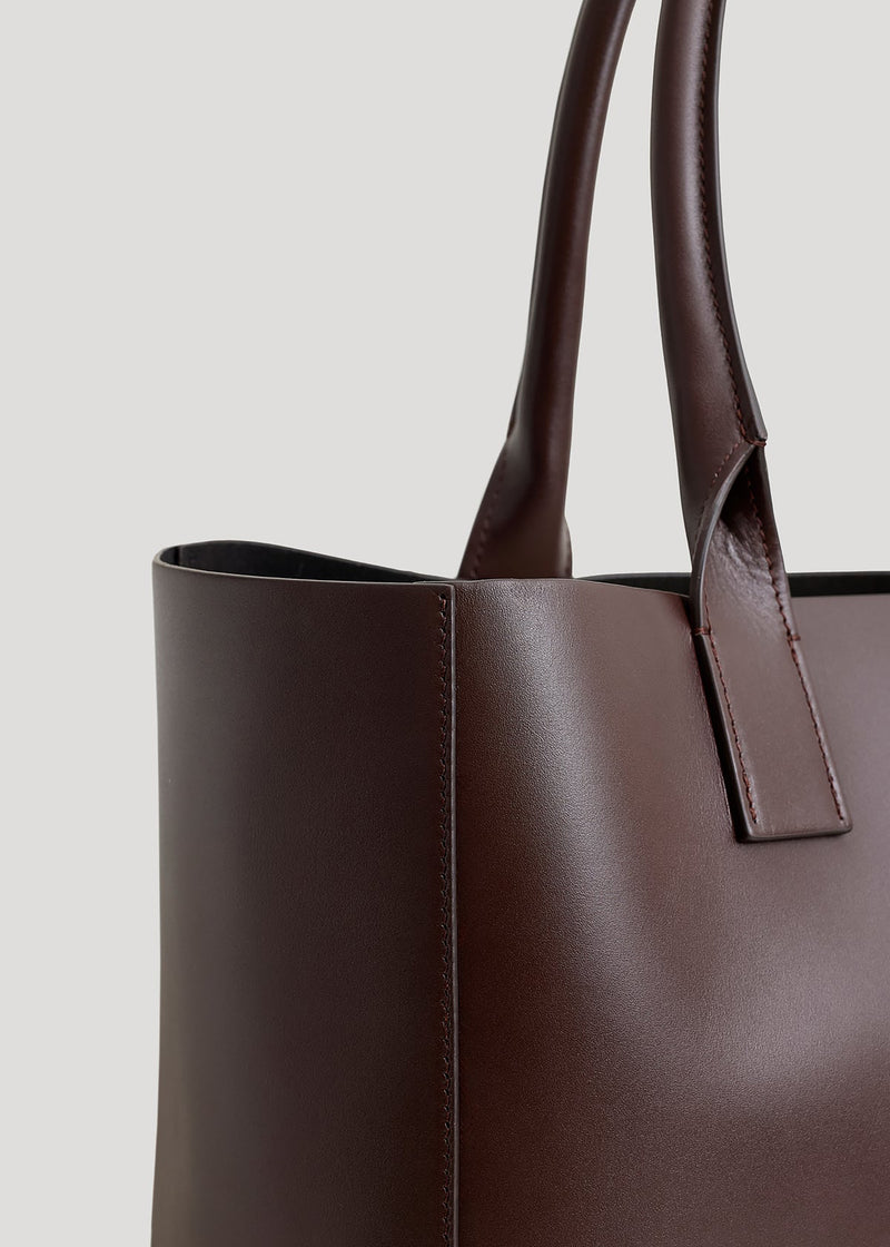 Filippo Work Bag - Dark Brown Vitello