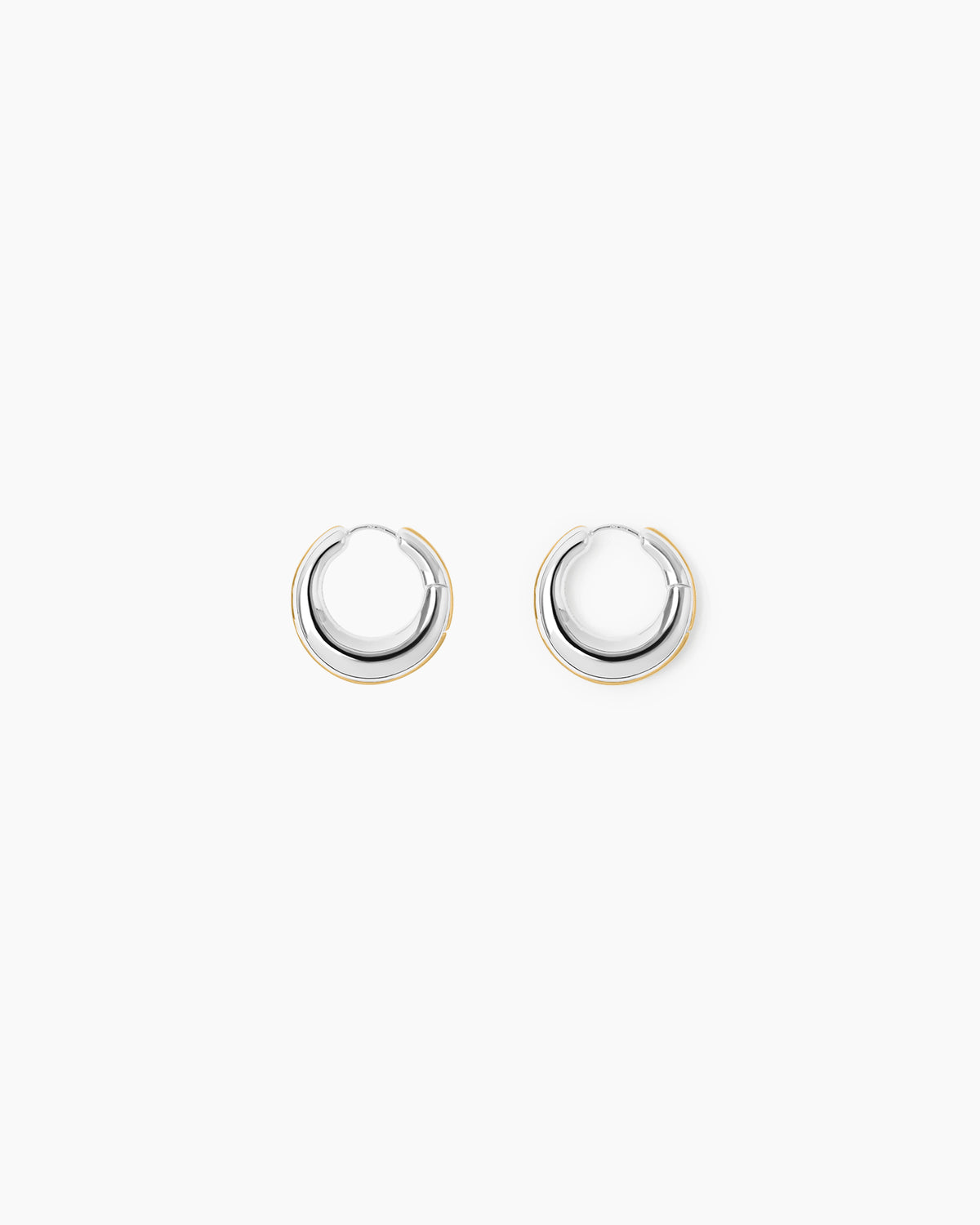 The Bonnie Earrings - Silver with Gold Piping