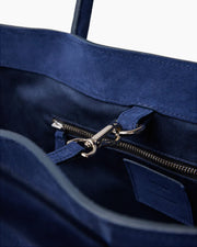 The Grace Tote - Midnight Blue Suede