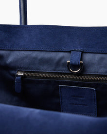 The Grace Tote - Midnight Blue Suede