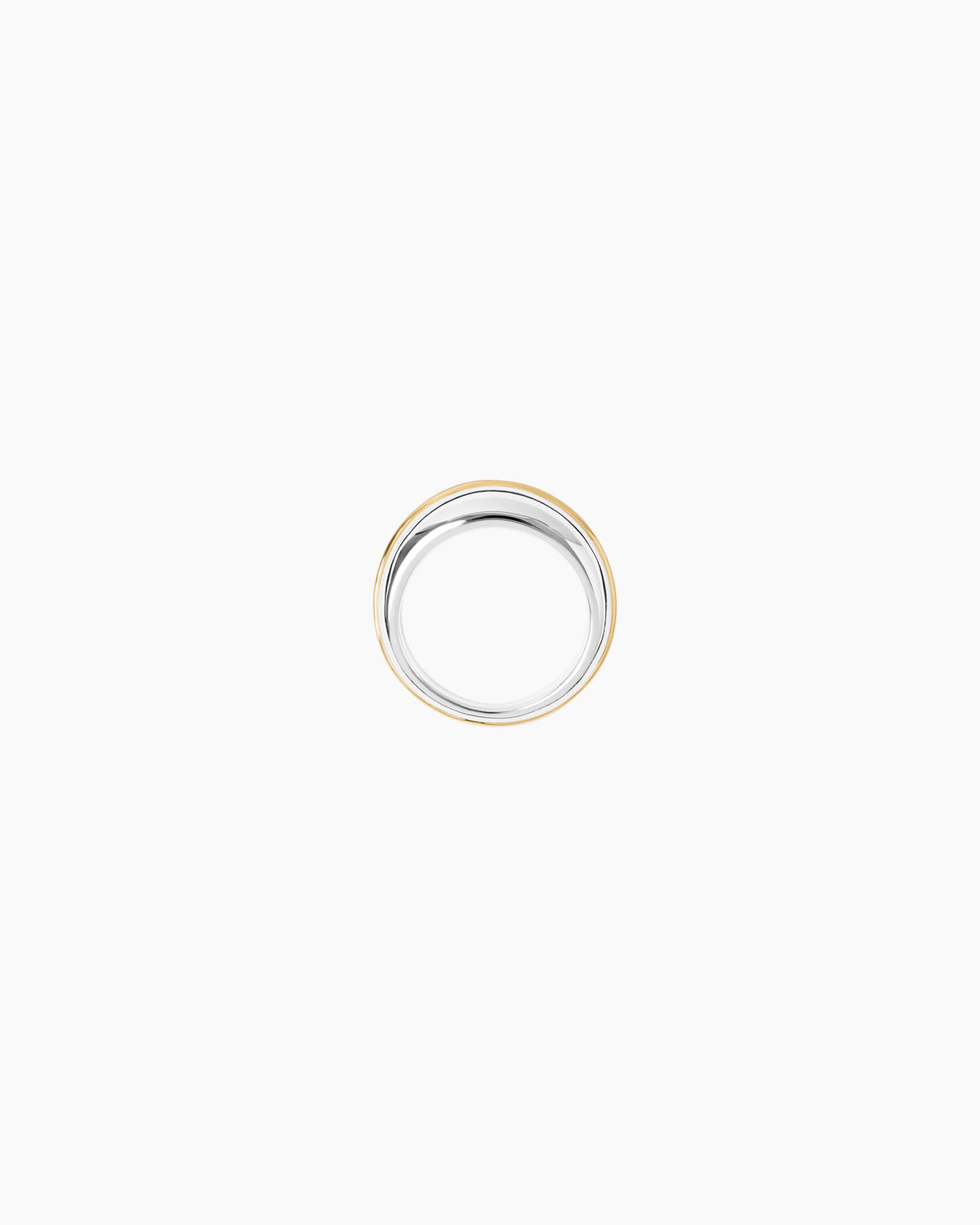 The Jill Ring - Silver with Gold Piping