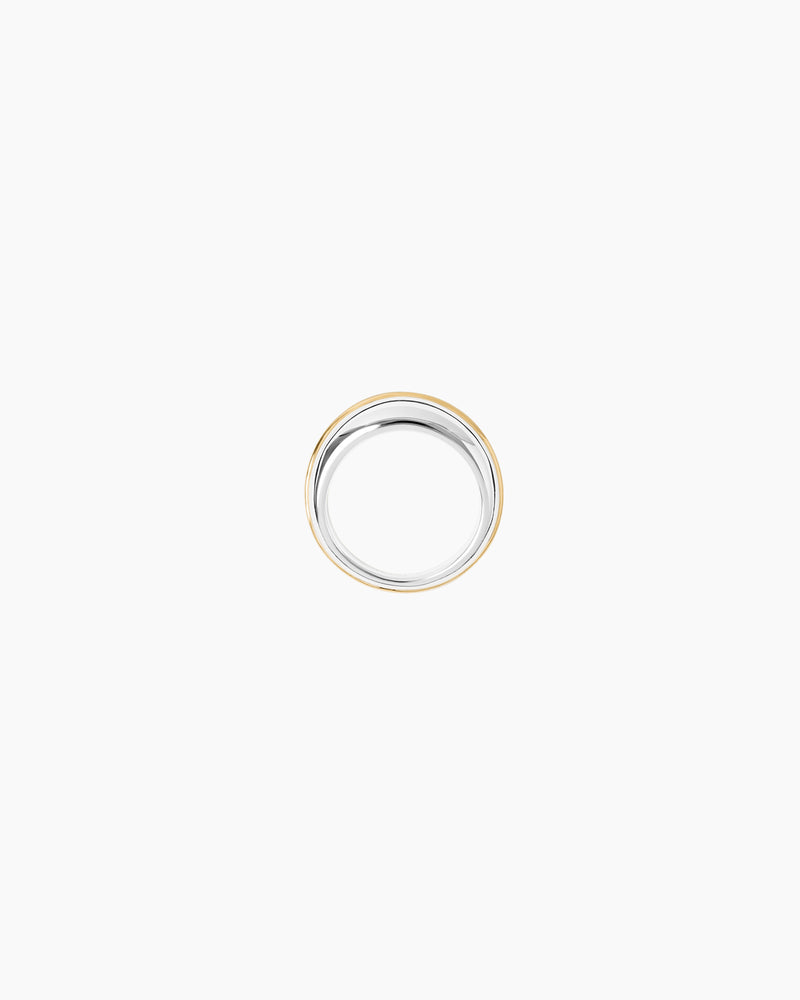 The Jill Ring - Silver with Gold Piping