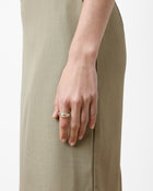 The Jill Ring - Silver with Gold Piping