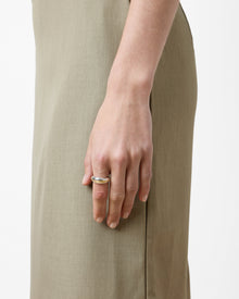 The Jill Ring - Silver with Gold Piping