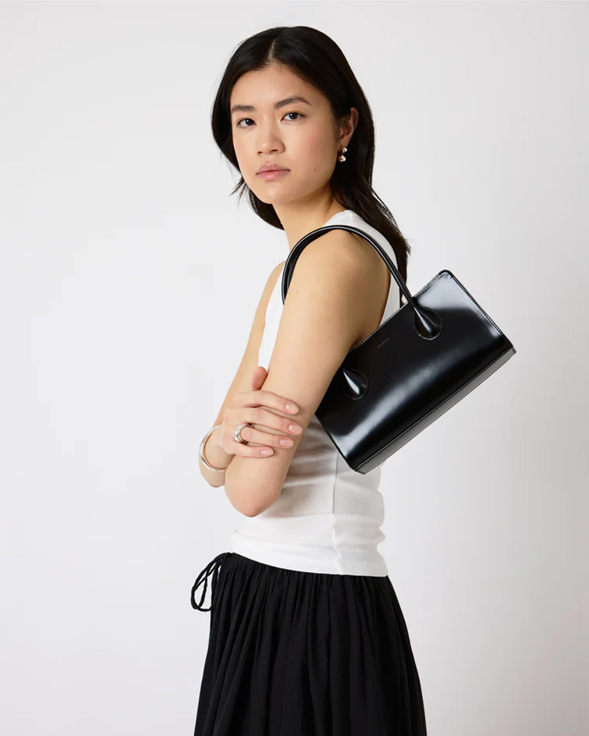 The Lou Bag - Black Patent Leather