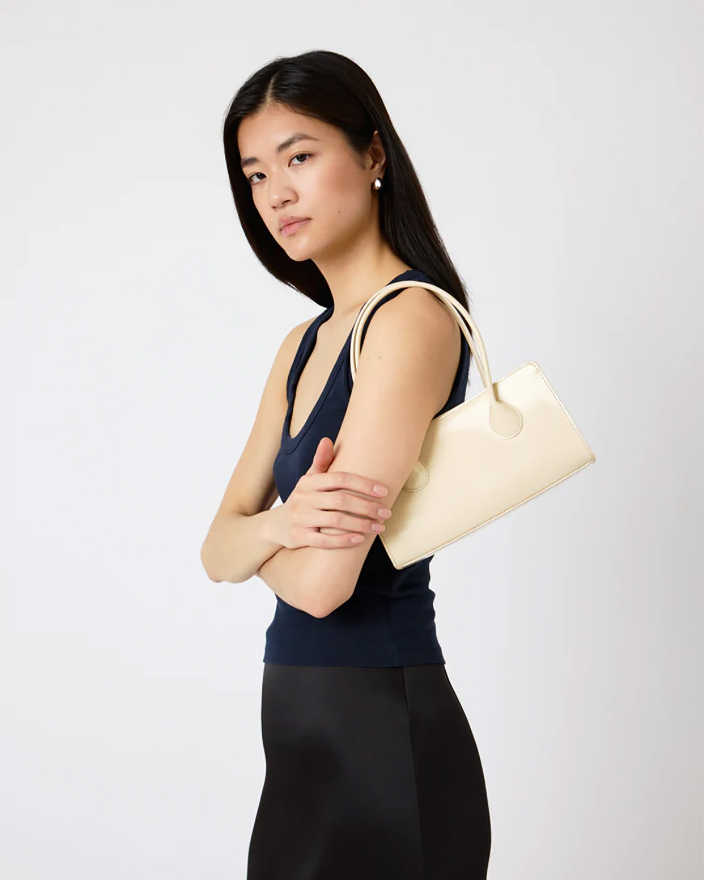 The Lou Bag - Creme Patent Leather